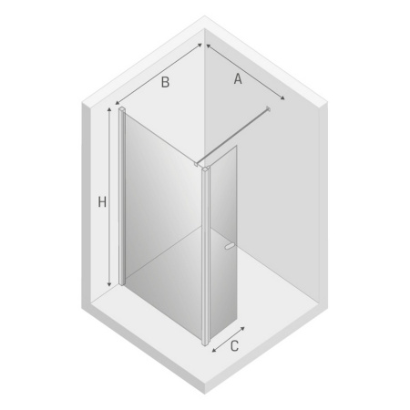 Душевая перегородка New Trendy NEW SOLEO Chrome K-0343 90х195 стекло прозрачное профиль хром глянцевый