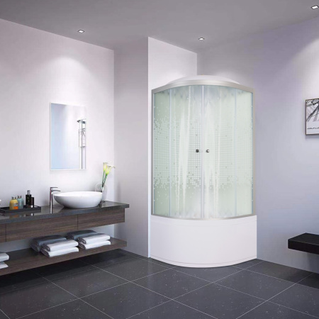 Душевая кабина AvaCan L980 80х80 четверть круга с крышей ориентация универсальная