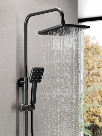 Душевая стойка Agger Brilliant A0394444 настенная цвет черный