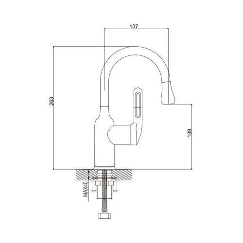 Смеситель Raffine F101C на раковину белый - фото 3