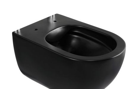 Унитаз подвесной CHARUS TORRE BIANCA EWC700-125B черный с сиденьем микролифт безободковый каскадный смыв