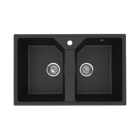 Кухонная мойка Maretti KT770-BL 75х50 цвет черный поверхность матовая