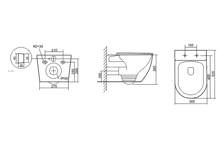 Унитаз подвесной Тритон Verso Щ0000060994 белый с сиденьем микролифт безободковый смыв торнадо