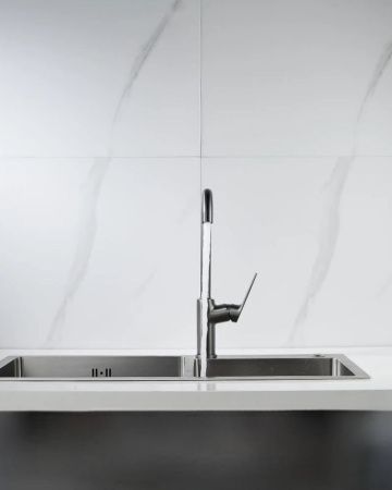 Смеситель для кухни Knotlor MUSE KN-61/GM на мойку вороненая сталь