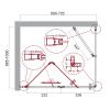 Душевой уголок BelBagno ALBANO ALBANO-ASH-1-70/100-C-Cr 100х70 стекло прозрачное профиль хром без поддона