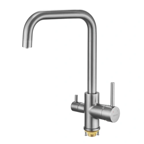Смеситель для кухни Shevanik S228T на мойку оружейная сталь - фото 2
