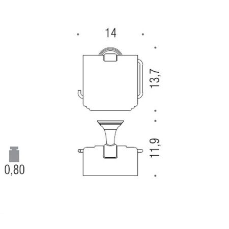 Бумагодержатель Colombo Hermitage B3391.HPS