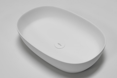 Раковина из искусственного камня Abber Stein AS2633 60х40 накладная цвет белый матовый без отверстий под смеситель