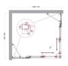 Душевой уголок BelBagno LUCE LUCE-AH-22-110/100-C-Cr 110х100 стекло прозрачное профиль хром без поддона