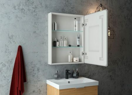 Зеркало-шкаф Continent Emotion МВК128 50х80 подвесной цвет белый