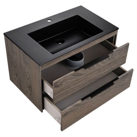 Тумба под раковину Vincea Chiara 2D VMC-2C2800RO 80х50 подвесная цвет коричневый