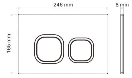 Клавиша смыва механическая Iberica Blanca ESTI-Q IB.B083.001.000 цвет белый