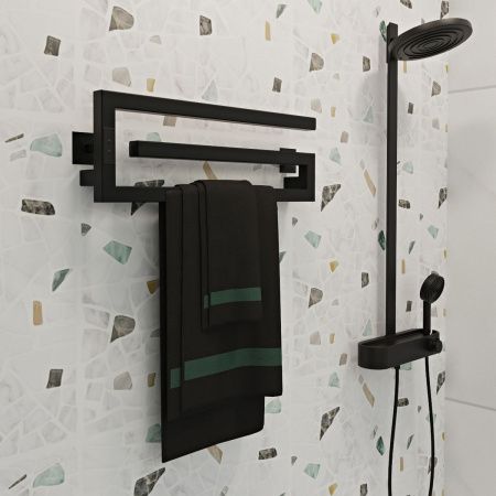 Полотенцесушитель Indigo Sigma DGSIG20-60BRLt 60х20 электрический черный муар