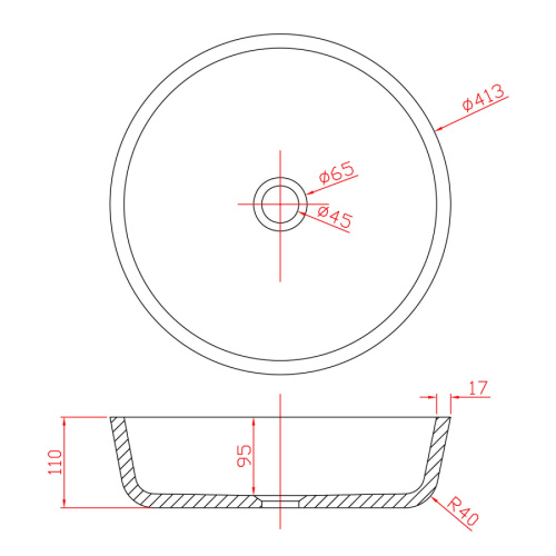 Раковина из искусственного камня MonteBianco Isola Bella 11092 41х41 встраиваемая цвет белый матовый без отверстий под смеситель - фото 5