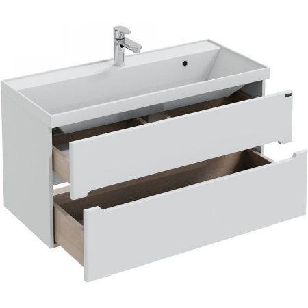 Тумба под раковину СанТа Лондон 224008л 100х40 подвесная цвет белый