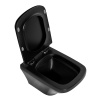 Унитаз подвесной BelBagno SELA BB3201CHR-MB/BB3201SC-MB черный с сиденьем микролифт безободковый каскадный смыв