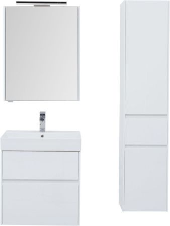 Тумба с раковиной Aquanet Бруклин 00212597 70х40 подвесная цвет белый