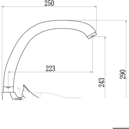 Смеситель для кухни Savol S-T4106-1 на мойку хром