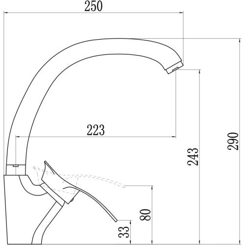 Смеситель для кухни Savol S-T4106-1 на мойку хром - фото 3