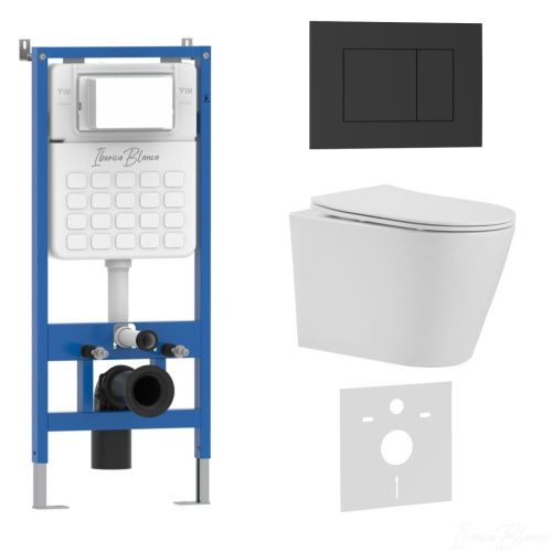 Комплект унитаз с инталляцией и клавишей смыва Iberica Blanca BURGOS ALTO IB001.BRA.234.851 - фото 2