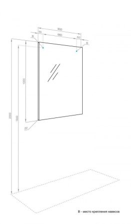 Зеркало Aquaton Альма 1A287802A3010 80х100 подвесное