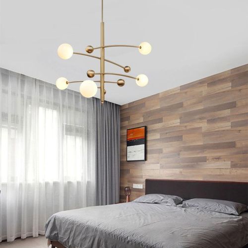 Люстра на штанге Delight Collection Globe Mobile (Глобе Мобиле) 10215P/5 brass - фото 3