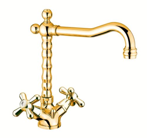 Смеситель Webert Armony AM700302010 на раковину золото - фото 2
