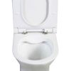 Унитаз напольный с бачком Agger AT07000 белый с сиденьем микролифт безободковый каскадный смыв