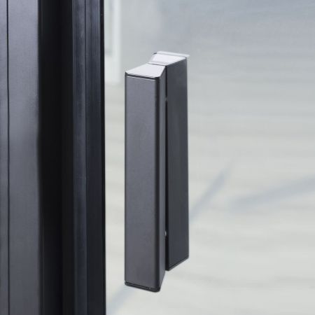 Душевой уголок Wasserkraft 74P07 120х90 стекло прозрачное профиль черный без поддона