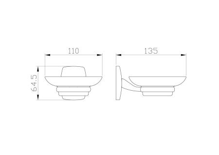Мыльница с держателем Wonzon & Woghand Porto WW-1201