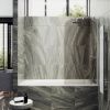 Душевая шторка на ванну Maybah Glass MGV-151-1у 75х140 стекло тонированное профиль белый ориентация универсальная