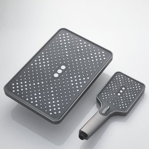 Душевая стойка Shevanik S6136T настенная цвет оружейная сталь - фото 5