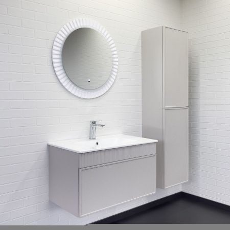 Тумба с раковиной Comforty Мадрид 00-00018685CF 80х50 подвесная цвет серый