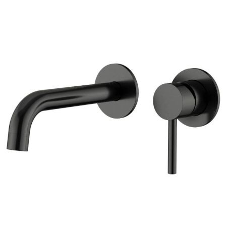 Смеситель для раковины Knotlor ECLIPSE SS-25/GM настенный вороненая сталь