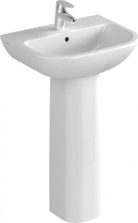 Раковина из сантехнического фарфора Vitra S20 5502B003-0001 55х44 подвесная цвет белый 1 отверстие под смеситель