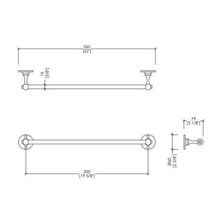 Полотенцедержатель Devon Devon Cavendish WM08CR