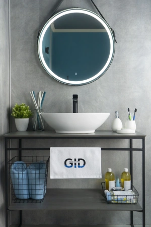 Раковина керамическая Gid Lago 51109 50х30 накладная цвет белый без отверстий под смеситель