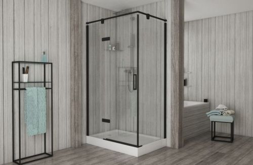 Душевой уголок Bravat Blackline BS120.3112AB 120х80 стекло прозрачное профиль черный без поддона - фото 2