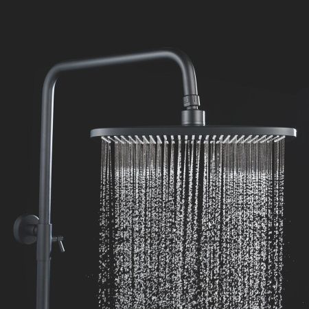 Душевая стойка Shevanik S4136H настенная цвет черный