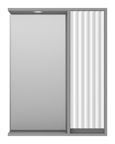 Зеркало-шкаф Brevita Balaton BAL-04065-01-01П 63х14х80 подвесной цвет белый/серый - фото 2 Зеркало-шкаф Brevita Balaton BAL-04065-01-01П 63х14х80 подвесной цвет белый/серый - фото 2