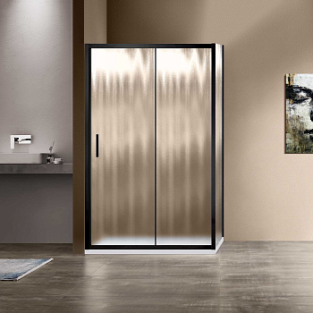 Душевой уголок Vincea Garda VSR-1G9012CHB 120х90 стекло текстурное профиль хром глянцевый без поддона