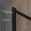 Душевая шторка на ванну Reflexion Slider RX15090CBL-21 90х150 стекло прозрачное профиль черный ориентация универсальная