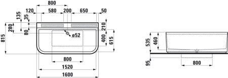 Ванна из искусственного камня Laufen Sonar 2.2034.7.000.036.1 160х80 отдельностоящая овальная