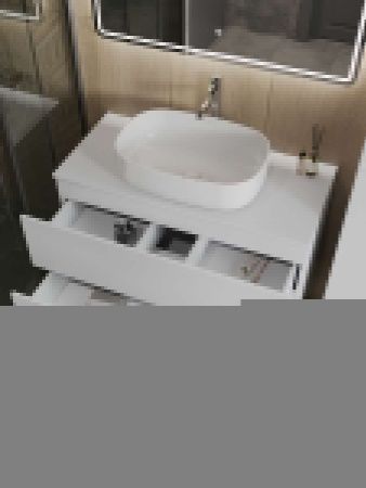 Тумба с раковиной Orange Line Li-100TuwMDF+B07-540W 100х50