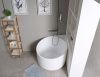 Ванна акриловая Abber AB9305 95х95 угловая четверть круга с каркасом