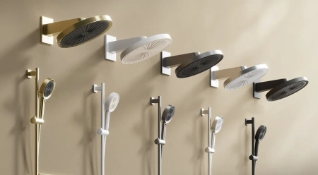 Душевая система Arrow ARQ14H889CG встраиваемая в стену цвет золото с термостатом