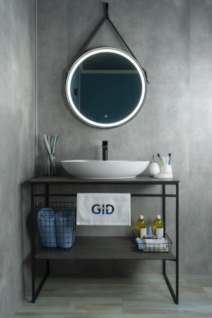 Раковина керамическая Gid Lago 51151 70х40 накладная цвет белый 1 отверстие под смеситель