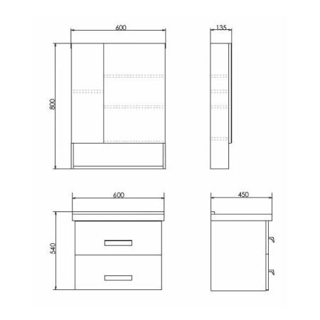 Зеркало-шкаф Comforty Парма 00004143488CF 60х80 подвесной цвет бежевый
