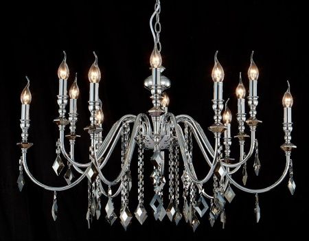 Люстра подвесная Crystal Lux Mercedes (Мерцедес) MERCEDES SP6+6 CHROME/SMOKE