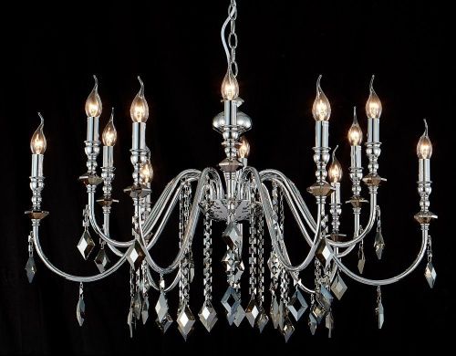 Люстра подвесная Crystal Lux Mercedes (Мерцедес) MERCEDES SP6+6 CHROME/SMOKE - фото 2